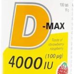D-max vitamine d3 4000 ui comprimés à croquer de vitabalans, aide à la croissance