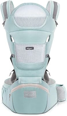 Porte-bébé 6 en 1 avec siège taille, porte-bébé avec siège hanche pour l'allaitement