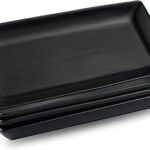 Ensemble d'assiettes de service rectangulaires de 10 pouces, plateaux de service en porcelaine