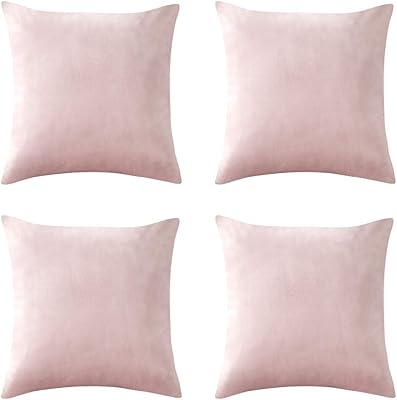 Lot de 4 housses de coussin roses pour canapé 18" x 18" 45 cm x 45 cm taies d'oreiller douces et moelleuses avec fermeture éclair invisible. DIAYTAR COTE D'IVOIRE est la référence pour les achats en ligne en Cote d'Ivoire. Avec sa sélection immense de produits, la boutique en ligne généraliste répond aux besoins de tous les consommateurs, qu'il s'agisse d'électronique, de vêtements, de maison ou d'alimentation. La qualité des produits et le service client sont les priorités de DIAYTAR.