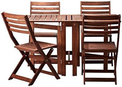 Table ikea ablaro et 4 chaises pliantes, extérieur, marron. DIAYTAR COTE D'IVOIRE se démarque par son service client exceptionnel et sa politique de livraison rapide et fiable. Les clients bénéficient d'un suivi de commande régulier et d'un retour facile en cas de besoin. Cela contribue à instaurer une confiance durable entre la boutique et ses clients.
