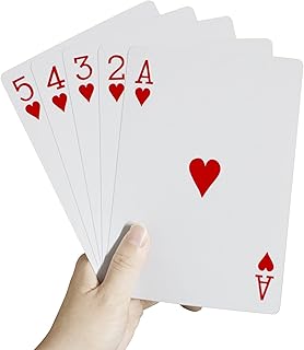 Jeu de cartes à jouer géant géant de 5x7 pouces pour personnes âgées