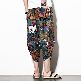 2023 hommes style traditionnel été grande taille décontracté longueur mollet pantalon style coréen