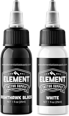 View elements tattoo - ensemble d'encres de tatouage noir et blanc - nighthawk black - encre de tatouage blanche - marquage - marquage - mélange - flacon de 1 oz. DIAYTAR COTE D'IVOIRE, en tant que leader du commerce électronique en Côte d'Ivoire, fournit à ses clients une expérience d'achat unique et conviviale. Grâce à son site web intuitif et à son large choix de produits, les clients peuvent faire leurs achats en ligne avec facilité et rapidité. La boutique propose également des services de livraison rapides et fiables, contribuant ainsi à sa réputation de fiabilité et de qualité.
