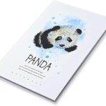 Lot de 5 cahiers à couverture rigide fis, format 96 a5, motif panda