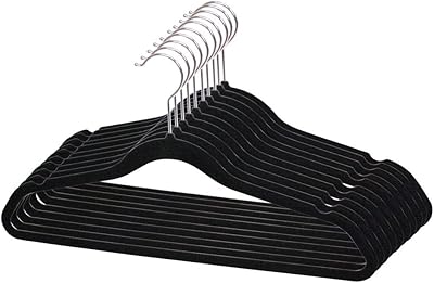 Cintre de garde-robe en velours ultra fin gain de place rotatif à