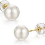 Boucles d'oreilles en perles d'or 18 carats, bijoux en perles de culture d'eau