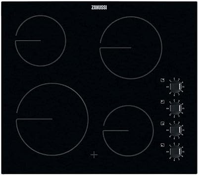Plaque céramique zanussi 4 zones 60 cm avec bouton de commande