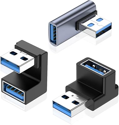 Adaptateur gomihoney usb 3.0 90 degrés angle haut et bas gauche usb