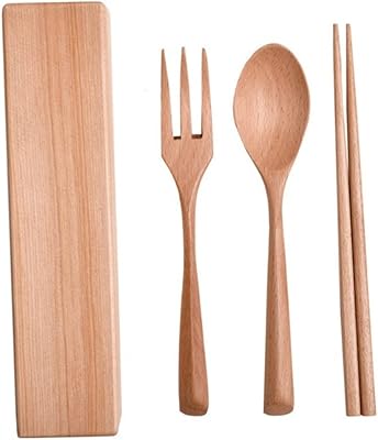 Luxshiny 1 ensemble baguettes cuillère kit argenterie portable ustensiles de barbecue pour grill