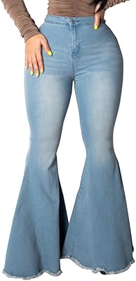 Jean skinny déchiré à bas cloche pour femme, pantalon classique taille haute, jambes