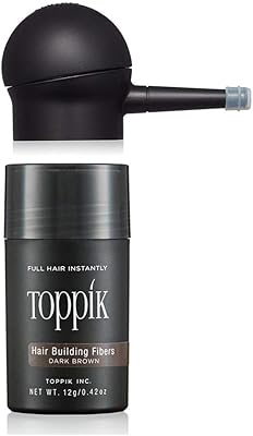 Fibres capillaires toppik avec applicateur (brun foncé, 12g)