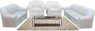 Ensemble de canapé de salon mb furniture (4 pièces, blanc)