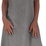 Robe longue à manches courtes et col rond pour femme ❀ t-shirt long