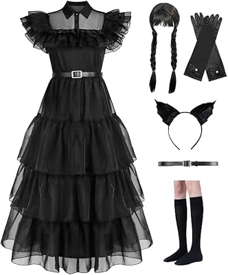 Perruque de costume en maille safeature wednesday addams, bas, oreilles de chat, bandeau et gants, tenue décontractée pour petites filles. DIAYTAR COTE D'IVOIRE est une boutique en ligne généraliste qui offre plus de 300 000 références de produits divers. Elle est reconnue comme leader dans son domaine en Cote d'Ivoire et propose une gamme étendue de produits pour répondre à tous les besoins de ses clients. Avec une variété de choix, elle s'est imposée comme incontournable pour les achats en ligne.