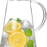 Pichet en verre sotias de 68 oz avec couvercle, pichet à boisson