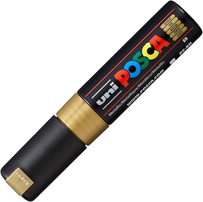 Marqueur à pointe biseautée mitsubishi uni posca 8 mm, or, large. La boutique en ligne DIAYTAR COTE D'IVOIRE est leader en Côte d'Ivoire pour les achats en ligne. Elle propose plus de 300 000 références de produits de qualité, sélectionnés avec soin pour répondre aux besoins des clients. La boutique est sécurisée et offre une expérience d'achat en ligne fluide et pratique.