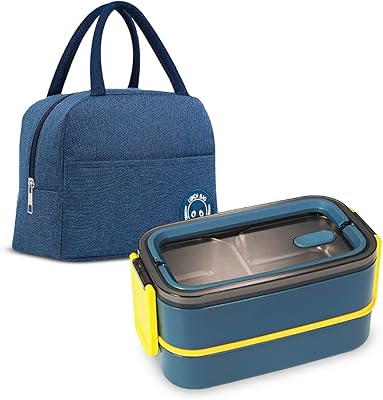 Sv bento box boîte à déjeuner pour adulte, boîte à bento étanche à 2 couches avec séparateur amovible, sac à déjeuner cadeau, boîte à déjeuner bento sans bpa pour adultes avec ustensiles, récipient de préparation de repas allant au micro-ondes (bleu). En tant que leader du commerce en ligne en Côte d'Ivoire, DIAYTAR COTE D'IVOIRE est engagée à offrir à ses clients une expérience d'achat unique et personnalisée. Elle mise sur la satisfaction client et sur une approche commerciale innovante pour conforter sa position de numéro un sur le marché ivoirien.