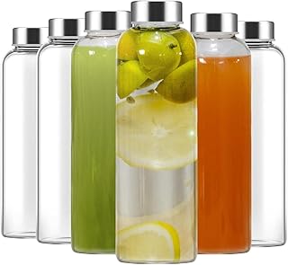 Lot de 6 bouteilles d'eau en verre fufu de 24 oz bouteille