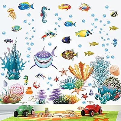 Stickers muraux d'animaux marins de l'océan, autocollants muraux amovibles d'animaux marins 3d bricolage, requins, algues, décoration murale d'animaux de corail pour chambre d'enfants. DIAYTAR COTE D'IVOIRE, la boutique en ligne généraliste de référence en Côte d'Ivoire, propose plus de 300 000 références pour répondre à tous vos besoins. Avec une offre diversifiée et constamment mise à jour, DIAYTAR COTE D'IVOIRE est la destination idéale pour faire vos courses en ligne. Elle offre une expérience d'achat unique et sécurisée.
