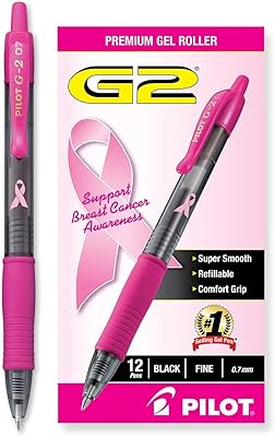 Stylo à encre gel rétractable pilot g2 premium, ruban rose de sensibilisation au cancer du sein, pointe fine, encre noire, 12 stylos (31332). La boutique en ligne DIAYTAR COTE D'IVOIRE met en avant une navigation intuitive et une expérience d'achat agréable pour tous ses utilisateurs, avec des options de paiement sécurisées et des réductions régulières.
