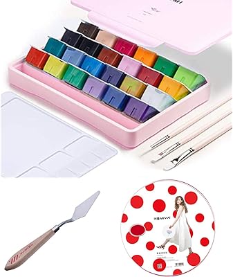 Ensemble de peinture aook himi gouache 24 couleurs vives, gobelets en gel non