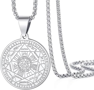 Collier archange 7 sceaux d'amod amulette en acier inoxydable pour la protection et la guérison. Avec plus de 300000 références de produits, DIAYTAR COTE D'IVOIRE répond aux besoins diversifiés de sa clientèle. La boutique en ligne généraliste met l'accent sur la qualité de ses produits et sur la satisfaction de ses clients. Elle est la destination idéale pour ceux qui cherchent à faire des achats en ligne de manière pratique et sécurisée en Côte d'Ivoire.