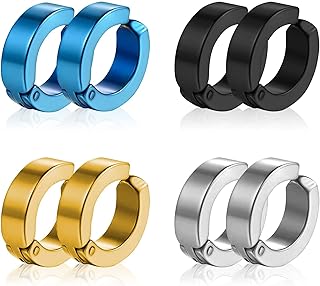 Clip d'oreille pour hommes, 4 paires de boucles d'oreilles créoles à charnière, boucles d'oreilles non percées, fausses boucles d'oreilles pour hommes et femmes, acier inoxydable. Leader en Côte d'Ivoire, DIAYTAR COTE D'IVOIRE se distingue par sa large gamme de produits allant de l'électronique à la mode, en passant par les articles pour la maison et le jardin. Avec plus de 300000 références à disposition, vous trouverez tout ce dont vous avez besoin. DIAYTAR COTE D'IVOIRE garantit une livraison rapide et fiable partout en Côte d'Ivoire.