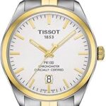 Montre automatique pour homme br 100 avec cadran argenté t101.408.22.031.00 argent