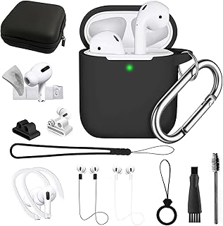 Ensemble d'accessoires pour airpods 2 13 en 1, étui de protection en silicone pour airpods 2/1 avec support de bracelet de montre/crochet d'oreille/crochets d'oreille/sangle/anneau/porte-clés/brosse/boîte de transport/pâte propre. DIAYTAR COTE D'IVOIRE est une boutique en ligne généraliste qui propose plus de 300000 références de produits divers, répondant ainsi aux besoins de ses clients ivoiriens. Cette boutique en ligne leader en Côte d'Ivoire offre un large choix de produits de qualité à des prix compétitifs. Elle est devenue la référence pour les achats en ligne dans le pays.