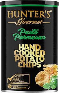 Croustilles cuites à la main hunter gourmet - pesto parmesan, édition gold, 150
