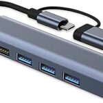 Adaptateur ethernet wesfanly 5 en 1 usb 3.0/c avec 4 ports usb 3.0
