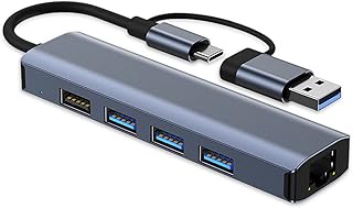 Adaptateur ethernet wesfanly 5 en 1 usb 3.0/c avec 4 ports usb 3.0