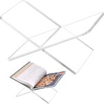 Support de livre en acrylique transparent, support de livre ouvert incliné pour exposer