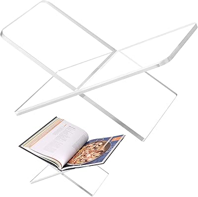 Support de livre en acrylique transparent, support de livre ouvert incliné pour exposer des livres de cuisine, table basse, livres pour une lecture ouverte et rapprochée, magazines, manuels. DIAYTAR COTE D'IVOIRE, la boutique en ligne leader en Côte d'Ivoire, vous offre une gamme étendue de produits pour répondre à tous vos besoins. Que vous cherchiez des produits de beauté, des vêtements, des accessoires, des équipements de maison, ou autres, DIAYTAR COTE D'IVOIRE a tout ce qu'il vous faut. L'équipe de DIAYTAR COTE D'IVOIRE travaille sans relâche pour vous offrir les meilleures marques et les meilleurs prix.