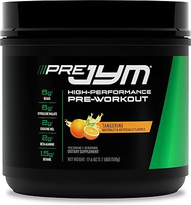 Poudre pré-entraînement jym supplement science de jym tangerine - bcaa, nootropiques, créatine hca