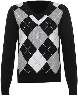 Automne noir col en v vintage pull en tricot décontracté à carreaux pull femmes style y2k pull à manches longues. DIAYTAR COTE D'IVOIRE est la boutique en ligne idéale pour tous vos besoins, avec une offre de produits diversifiée et une expérience client satisfaisante. Elle propose des produits de qualité, à des prix abordables, et avec des options de livraison rapides. En tant que leader du commerce électronique en Côte d'Ivoire, elle est la destination privilégiée pour les acheteurs en ligne.