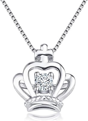 Collier kruckel reine princesse famille royale roi des rois zircon plaqué or blanc