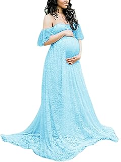 Robe de maternité en dentelle à épaules dénudées pour baby shower et mariage. La boutique en ligne DIAYTAR COTE D'IVOIRE est synonyme de shopping en ligne pratique et accessible. Elle permet aux clients de parcourir facilement les différentes catégories de produits, de lire les avis des autres clients et de bénéficier d'une expérience de shopping personnalisée et agréable.
