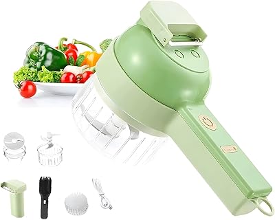 Ensemble hachoir à légumes électrique portatif halamodo, trancheuse 4 en 1, hachoir à