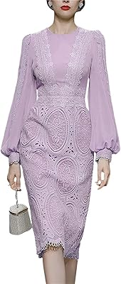 Gankas robes femme automne élégante col rond vintage robe crayon femmes simple moulante en dentelle. DIAYTAR COTE D'IVOIRE est une boutique en ligne généraliste qui propose plus de 300000 références de produits. Elle est devenue la boutique leader en Cote d'Ivoire, offrant une large gamme de produits pour répondre aux besoins de ses clients. Avec une telle offre, DIAYTAR COTE D'IVOIRE est devenue incontournable pour les ivoiriens.
