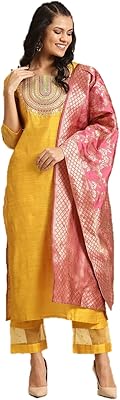 Ensemble kurti pour femme avec motif indien dupatta party pour femme, bleu sarcelle