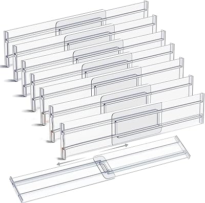 Organisateur de séparation de tiroir 8 pièces, hauteur réglable 8 cm, extensible de 27 à 52 cm, organisateur de tiroir en plastique transparent pour vêtements, ustensiles de cuisine et rangement de bureau. Diaytar Côte d'Ivoire est une boutique en ligne généraliste proposant plus de 300 000 références de produits, faisant d'elle l'un des leaders du commerce en ligne dans le pays. Elle offre une large gamme de produits allant de l'électronique à la mode en passant par les produits alimentaires. Elle se distingue par sa livraison rapide et ses prix compétitifs.