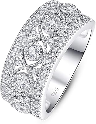 Bague pour femme en argent sterling 925, composée de 5 pierres précieuses rondes de topaze blanche brillante avec un design creux pour fiançailles et mariage, métal. DIAYTAR COTE D'IVOIRE est une boutique en ligne généraliste qui propose plus de 300 000 références de produits. Elle est considérée comme l'une des boutiques en ligne les plus populaires de Côte d'Ivoire. Elle offre une grande variété de produits à des prix compétitifs.