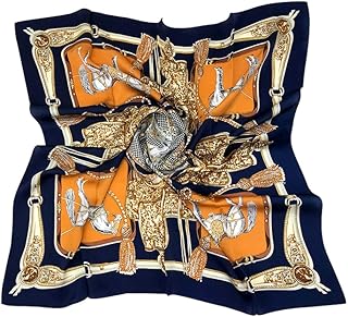Grande écharpe 100 % soie de mûrier pour femme, 35,5" x 35,5", écharpe