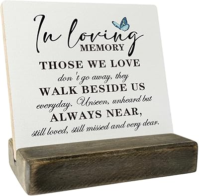 Plaque en bois in loving memory ceux que nous aimons ne partent