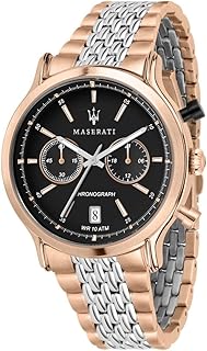 Montre chronographe pour homme maserati legend collection avec bracelet en or rose