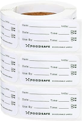 3 rouleaux d'étiquettes de conservation des aliments, 900 étiquettes de congélateur amovibles, étiquettes
