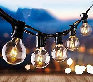 Guirlande lumineuse d'extérieur g40 de 25 pieds avec 25 ampoules boule transparentes et 2 ampoules de rechange, indice d'étanchéité ip44 et anti-poussière pour la décoration de jardin, de jardin et de fête de mariage. Avec plus de 300 000 références, DIAYTAR COTE D'IVOIRE est la boutique en ligne idéale pour trouver tout ce dont vous avez besoin. Que vous cherchiez des produits électroniques, des vêtements, des accessoires ou des produits pour la maison, DIAYTAR COTE D'IVOIRE a tout pour répondre à vos besoins. La boutique est constamment mise à jour avec les dernières tendances et produits.