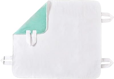 Sous-matelas imperméable et réutilisable avec 4 poignées pour le positionnement, drap de dessus